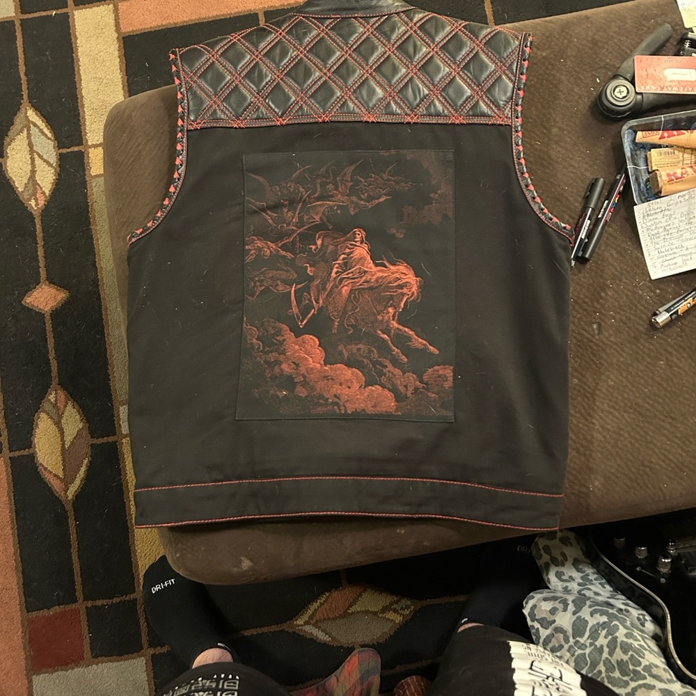 Black and Red Milwaukee Vest